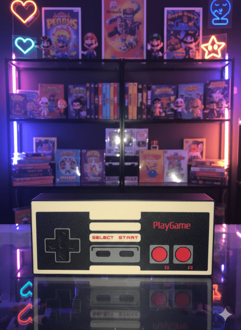 Veilleuse LED “Manette Rétro” – Impression 3D PLA+ (USB)