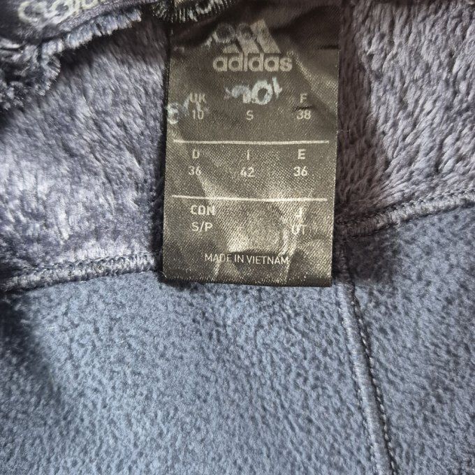 Veste polaire Adidas Outdoor femme S (38) bleu gris zippée