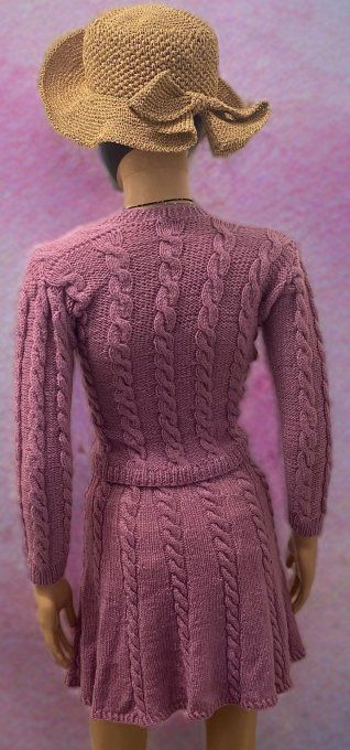 Ensemble Jupe + pull torsadée femme Réf : EHB001