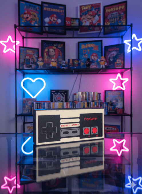 Veilleuse LED “Manette Rétro” – Impression 3D PLA+ (USB)