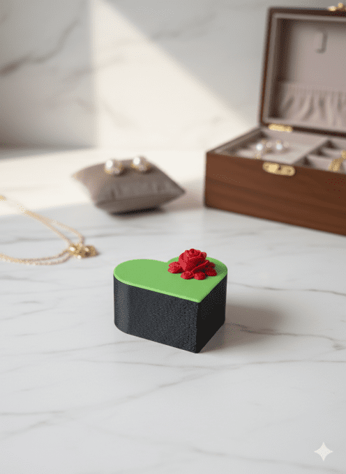 Boîte à bijoux Cœur fleur – Impression 3D