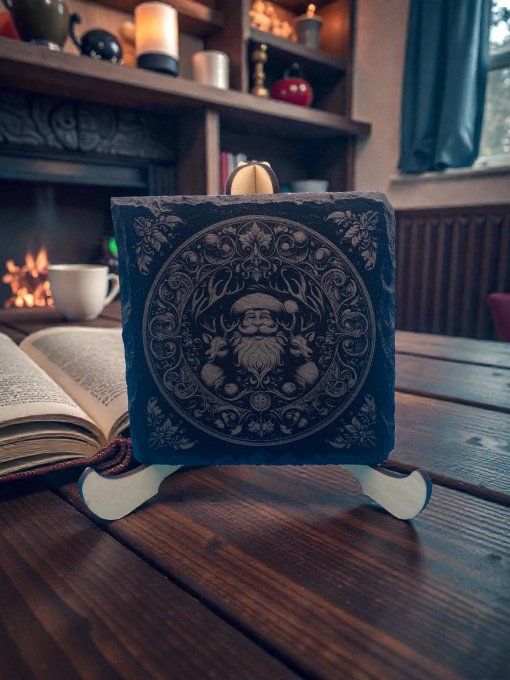 Lot de 4 sous-verres en ardoise – gravure laser