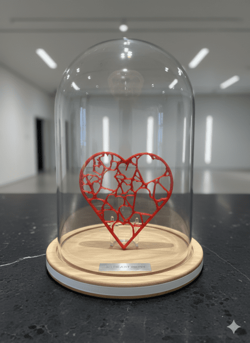 4 Dessous de verre Cœur ajouré – Impression 3D PLA+