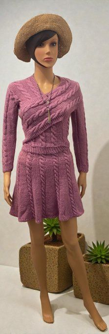 Ensemble Jupe + pull torsadée femme Réf : EHB001