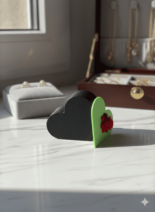 Boîte à bijoux Cœur fleur – Impression 3D