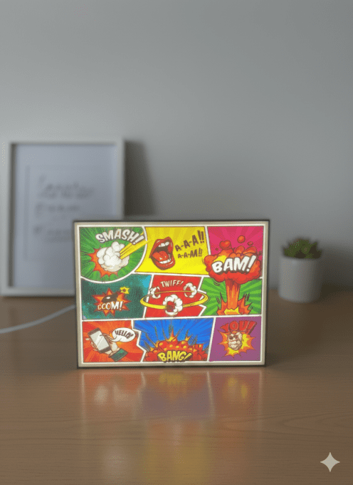 Veilleuse LED 3D “Pop Art Comics”