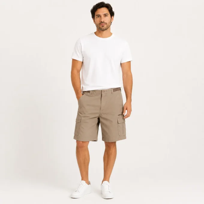 Short cargo adidas Originals beige homme taille M vue face
