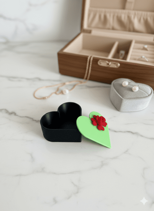 Boîte à bijoux Cœur fleur – Impression 3D