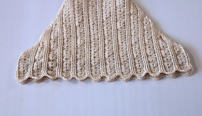 Top dos nu crochet beige Inacio Creations M 38-40