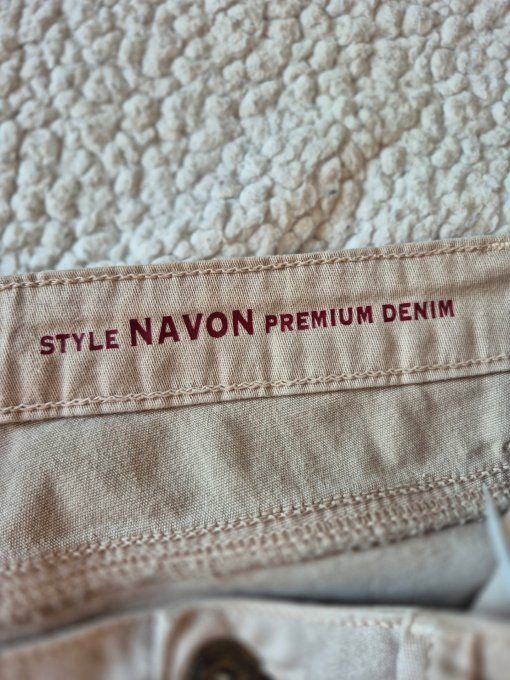 Jean beige stretch DEN Navon Premium Denim taille 30
