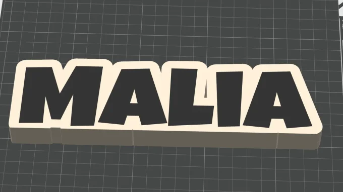 Prénom 3D personnalisé à poser – PLA+ 22 cm