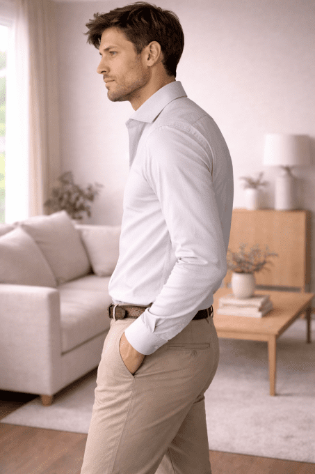 Chemise slim gris clair – EK by Emmanuelle Khanh – L 41/42