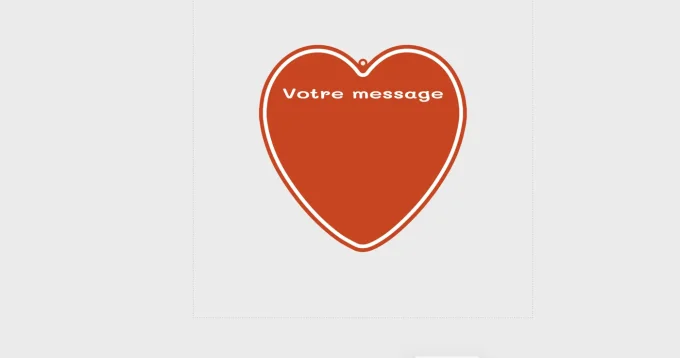 Cœur rouge personnalisé à suspendre pour la fête des mères