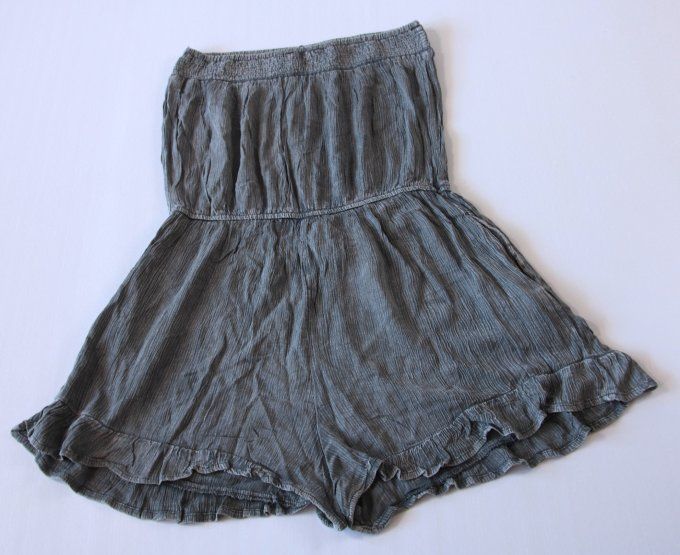 Combishort bustier gris anthracite Salty Lemon en rayonne taille M