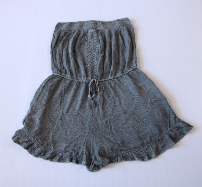 Combishort bustier gris anthracite Salty Lemon en rayonne taille M