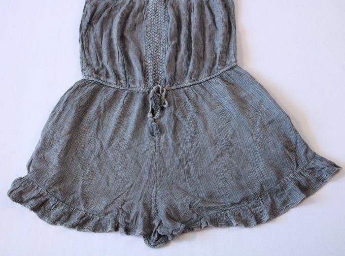 Combishort bustier gris anthracite Salty Lemon en rayonne taille M