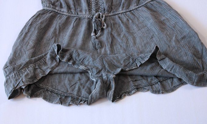 Combishort bustier gris anthracite Salty Lemon en rayonne taille M