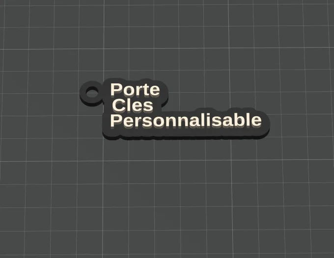 Porte-clés personnalisé impression 3D avec texte