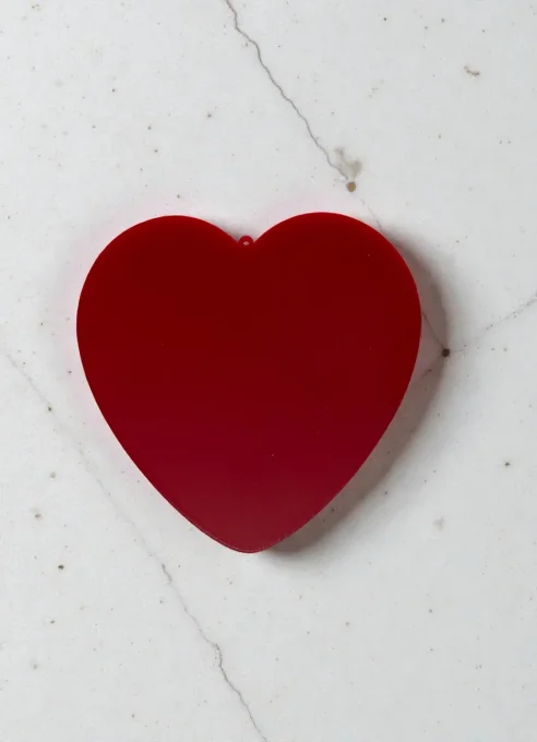 Cœur fête des mères personnalisé à suspendre rouge en PLA+