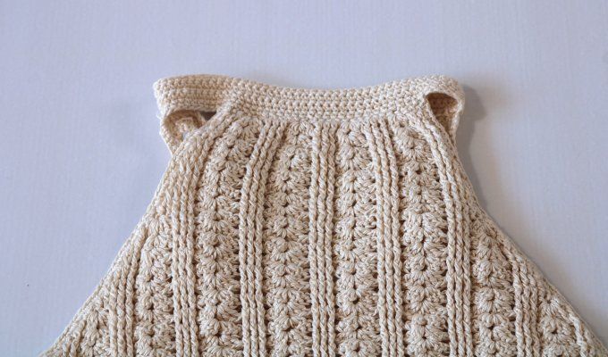 Top dos nu crochet beige Inacio Creations M 38-40