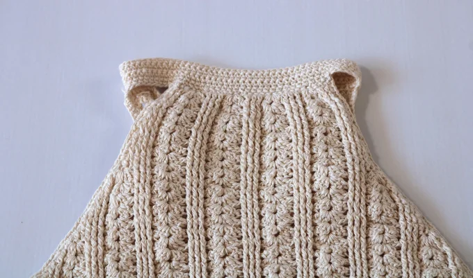 Top dos nu crochet beige Inacio Creations M 38-40