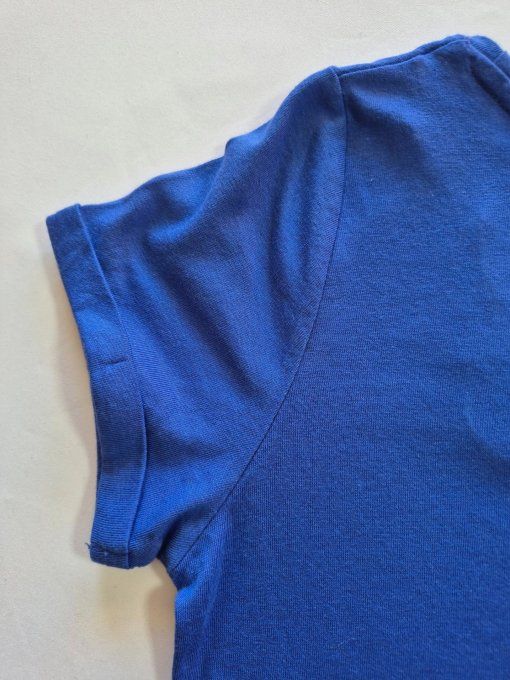 T-shirt femme bleu électrique Camaïeu Essential XS