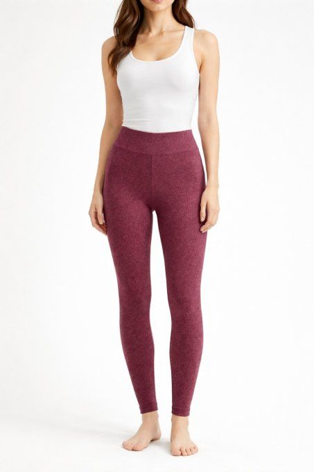 Legging femme Ardene rose chiné taille XS/S vue de face à plat
