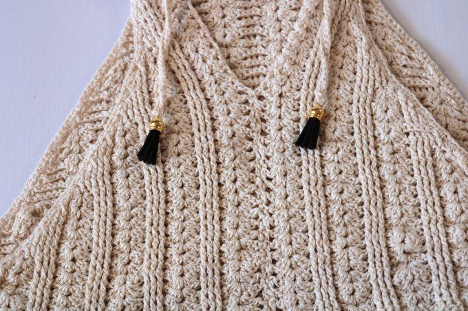 Top dos nu crochet beige Inacio Creations M 38-40