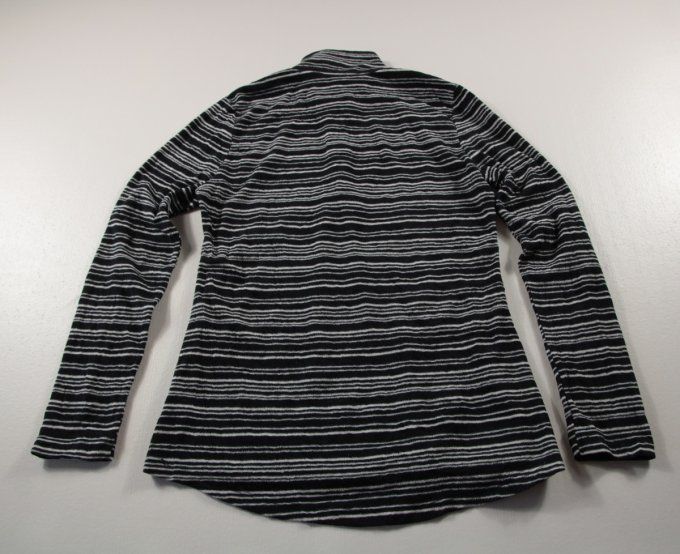 Polaire femme Eddie Bauer rayée noir et gris – taille S