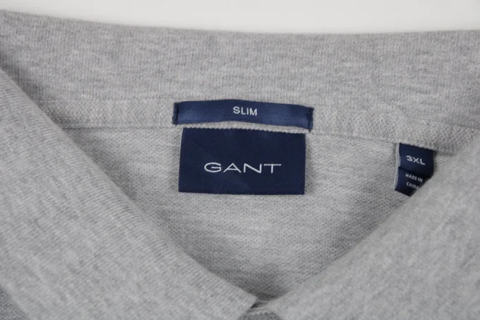 Polo GANT homme gris chiné 3XL coton stretch