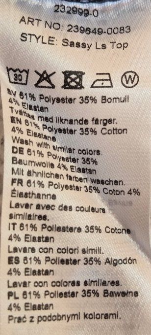 Crop top manches longues à carreaux gris et noir Nelly XS