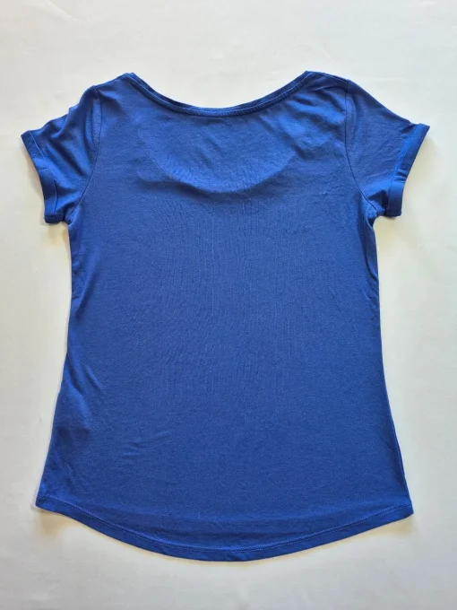 T-shirt femme bleu électrique Camaïeu Essential XS