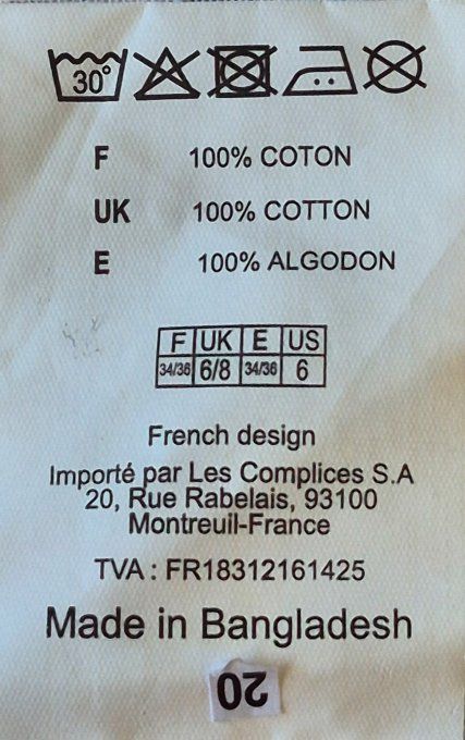 T-shirt femme blanc imprimé Complices S