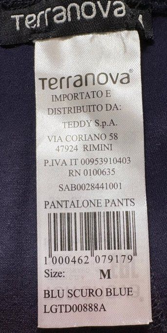 Étiquette Terranova du legging corsaire bleu marine taille M