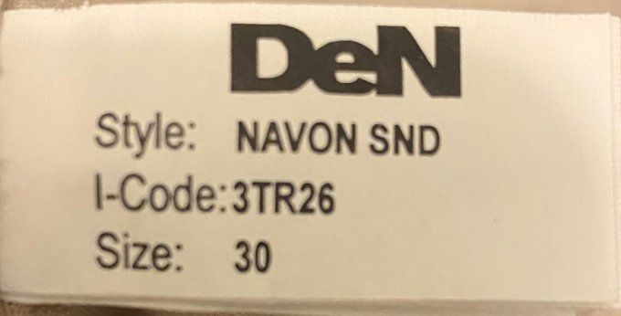 Jean beige stretch DEN Navon Premium Denim taille 30