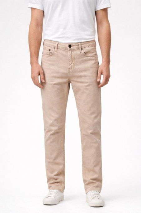 Jean beige stretch DEN Navon Premium Denim taille 30
