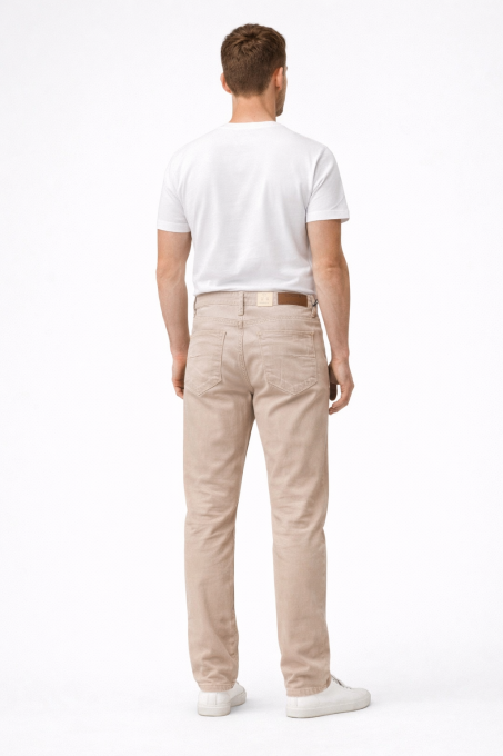 Jean beige stretch DEN Navon Premium Denim taille 30