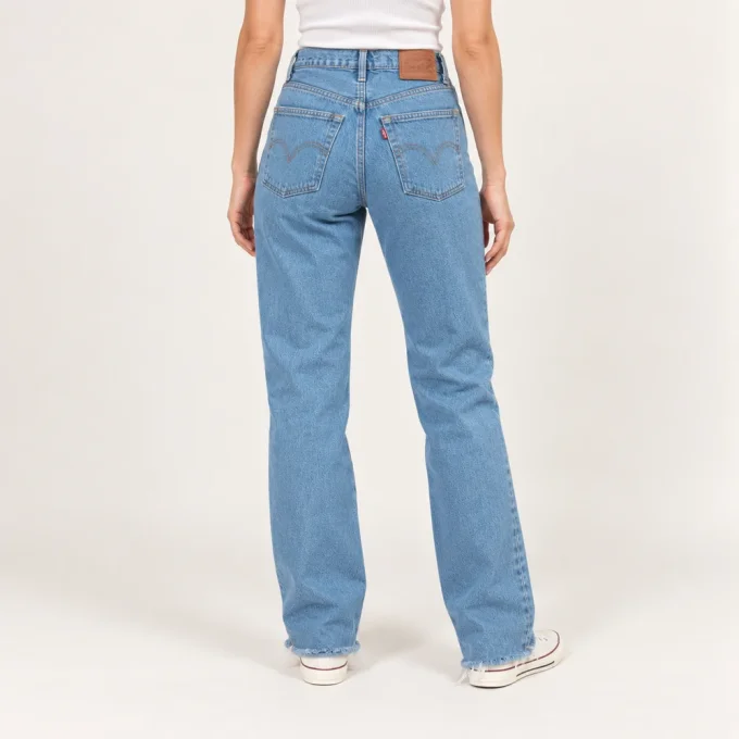 Jean Levi’s Ribcage Straight Ankle bleu vue de dos