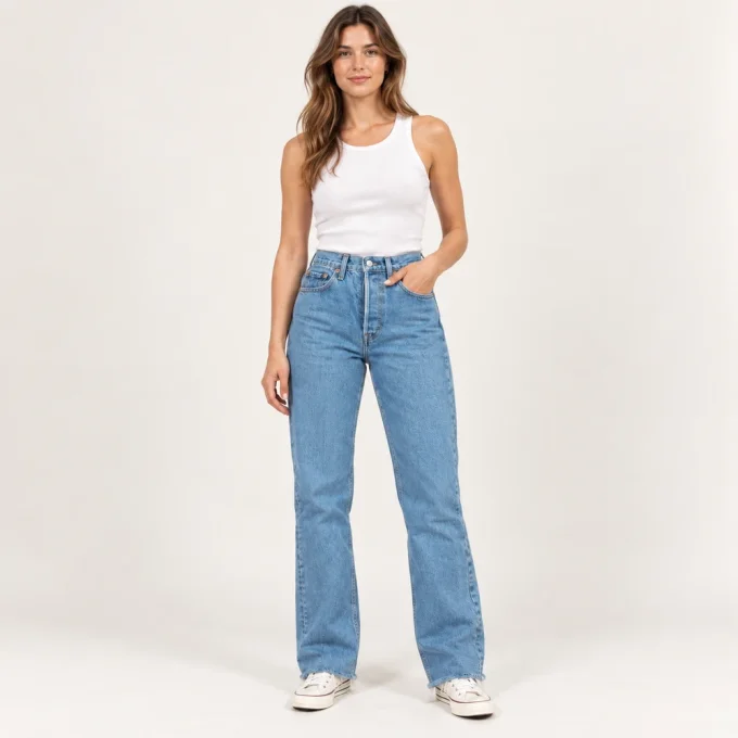 Détail de la taille et des poches du Levi’s Ribcage