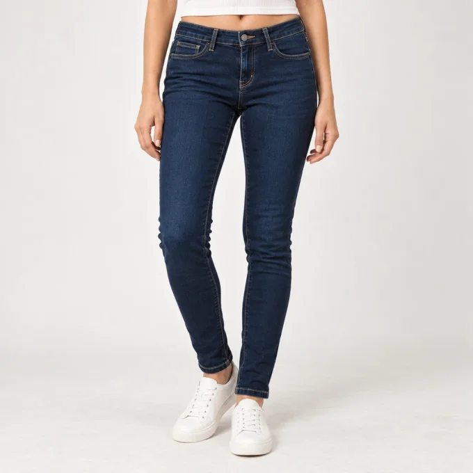 Jean Levi’s 711 Skinny femme bleu foncé vue de face