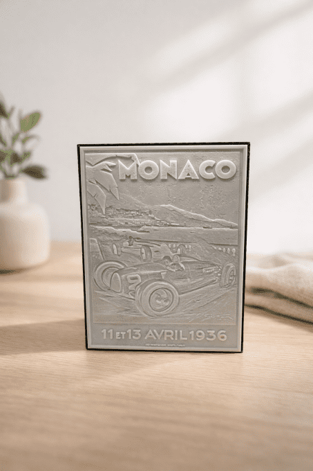 Veilleuse lithophane Monaco 1936 rétro avec LED USB-C