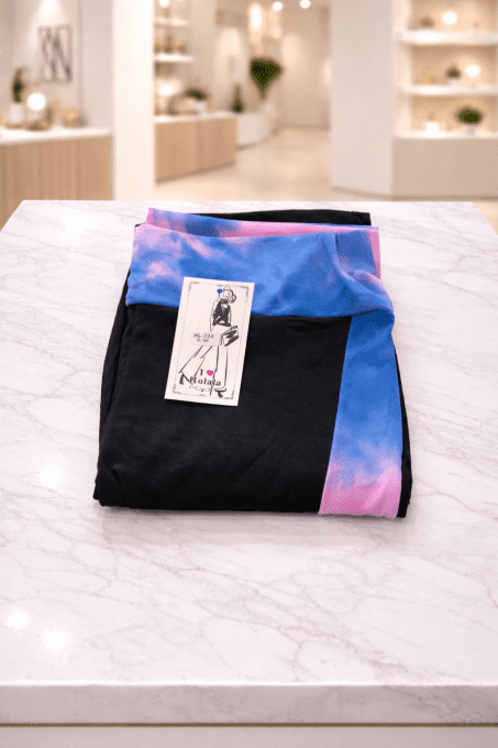 Legging noir à empiècements tie-dye, taille haute, 6 coloris