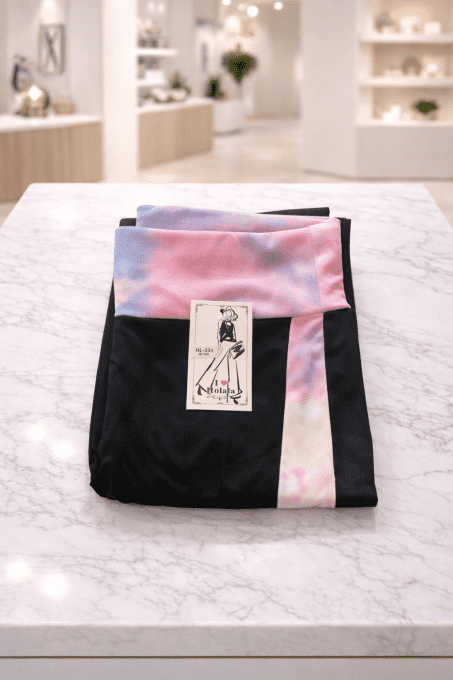 Legging noir à empiècements tie-dye, taille haute, 6 coloris