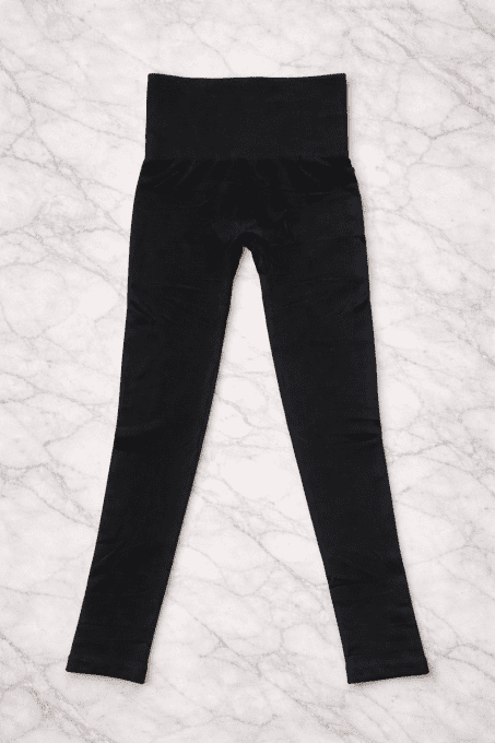 Legging taille haute noir sans couture silhouette lisse