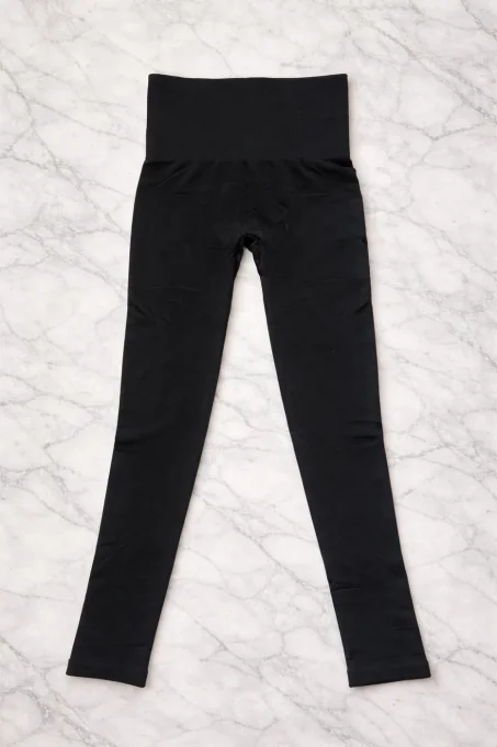 Legging femme noir taille haute sans couture – taille unique