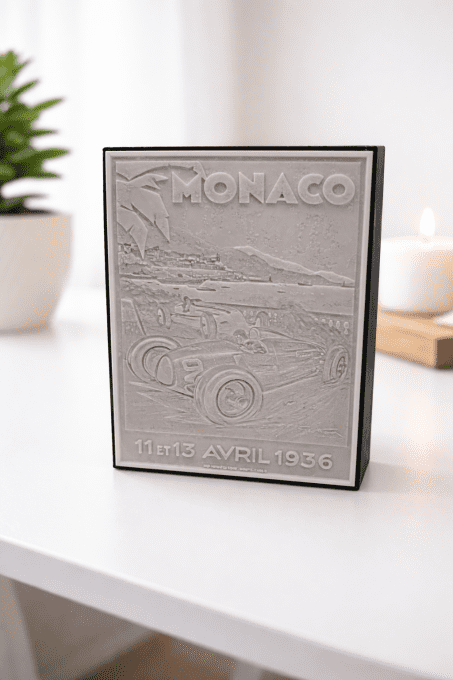 Veilleuse lithophane Monaco 1936 rétro avec LED USB-C