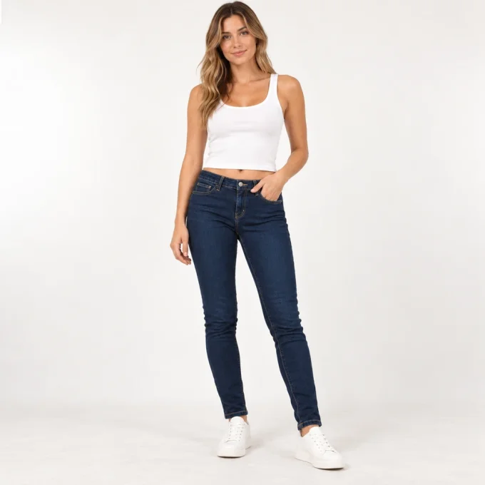 Jean Levi’s 711 Skinny femme bleu foncé vue arrière