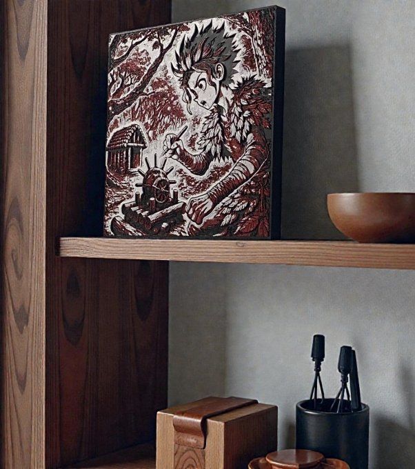 Tableau 3D style manga armé à imprimer – Fichier STL et 3MF