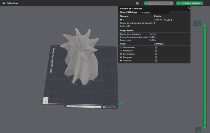 Vase sculptural organique moderne – Fichier STL & 3MF