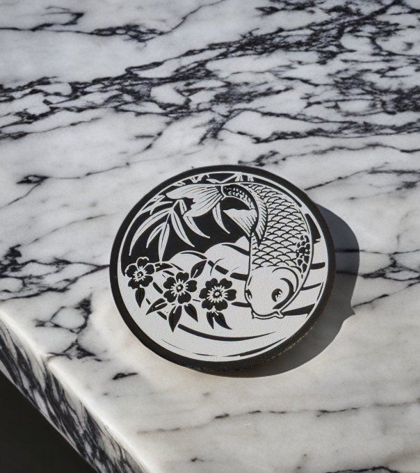 sous verre décoratif Koi japonais – Fichier STL & 3MF